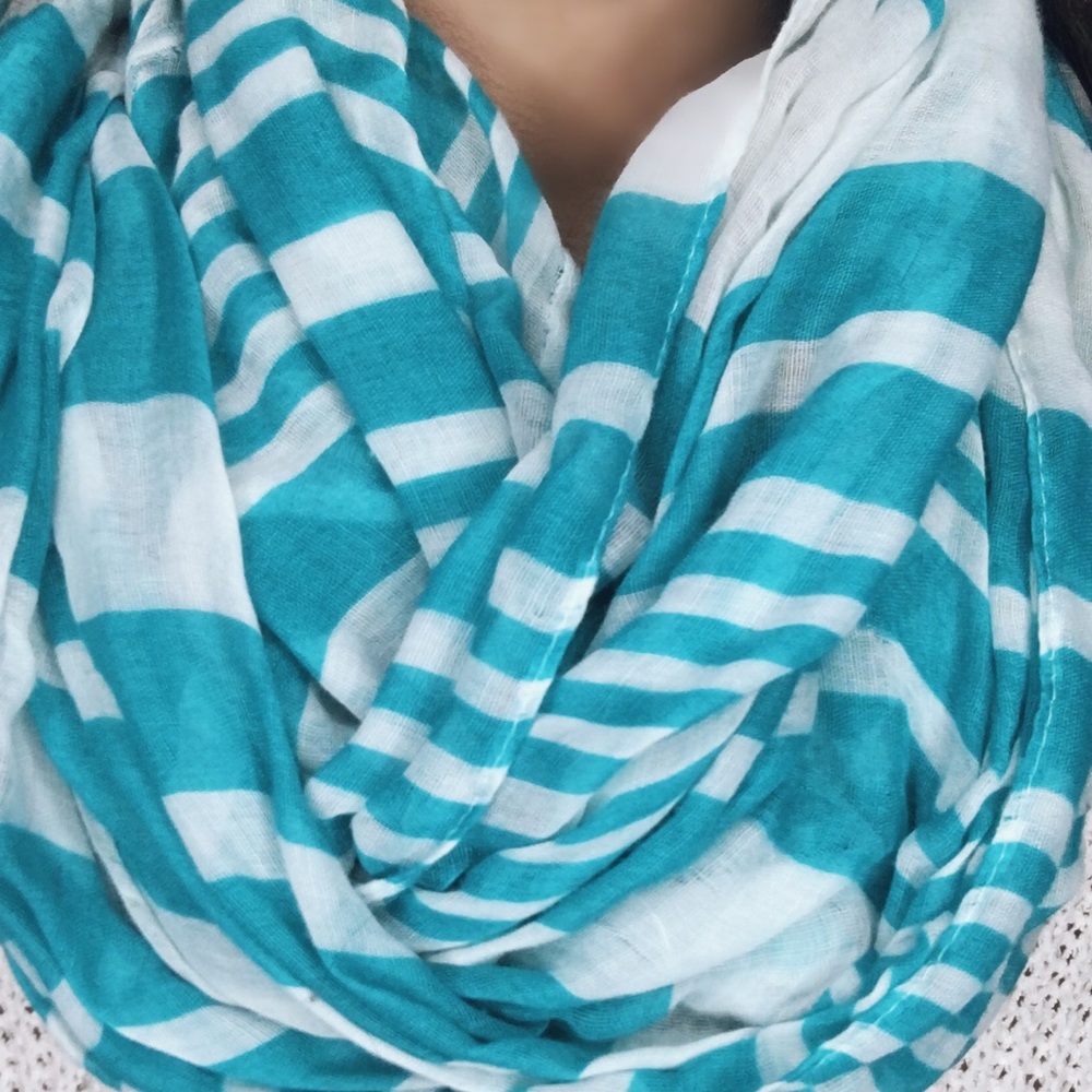 Blue and white Scarf